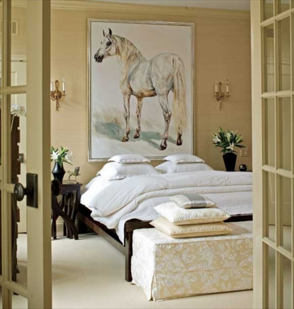 Спальня с лошадьми