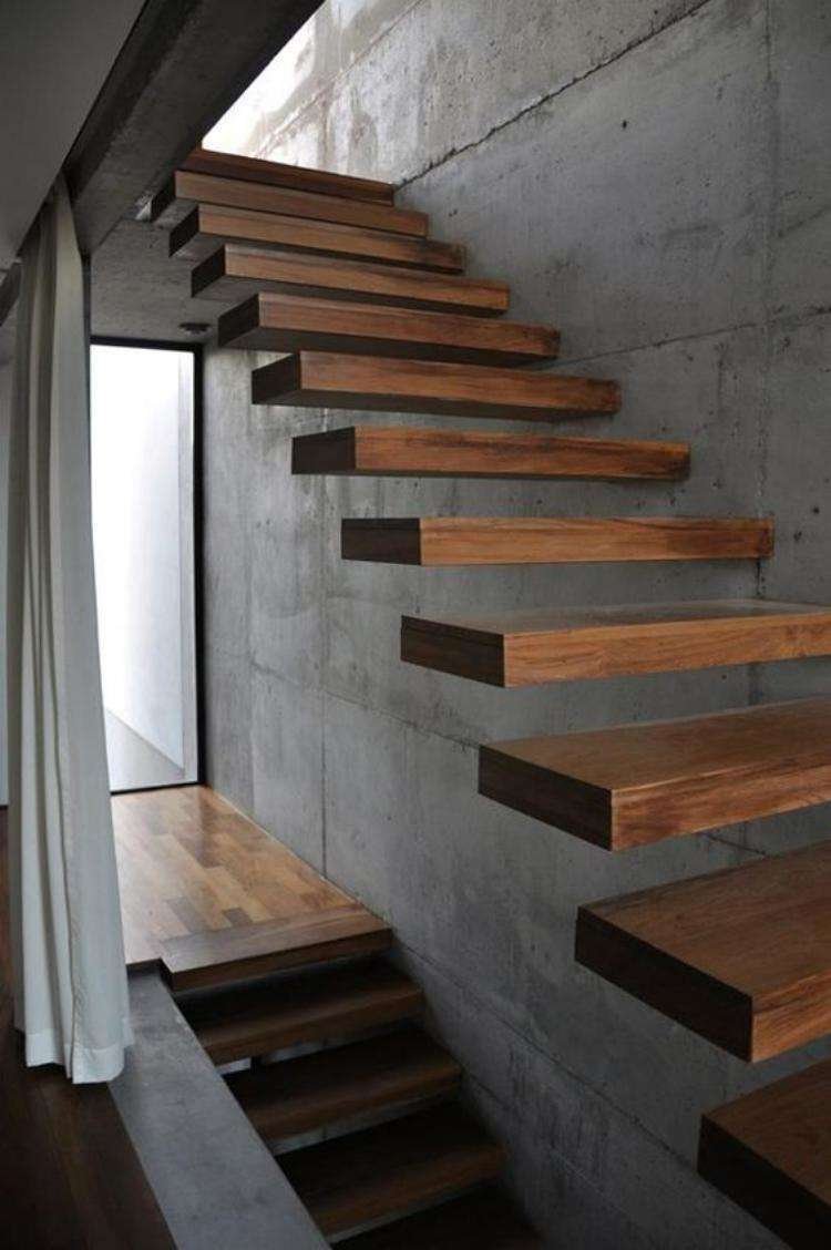 Обшивка бетонной лестницы в частном доме (67 фото)