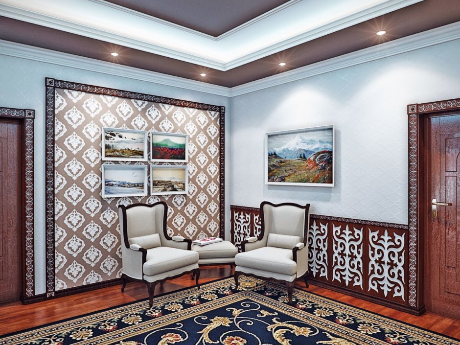 Комната в казахском национальном стиле