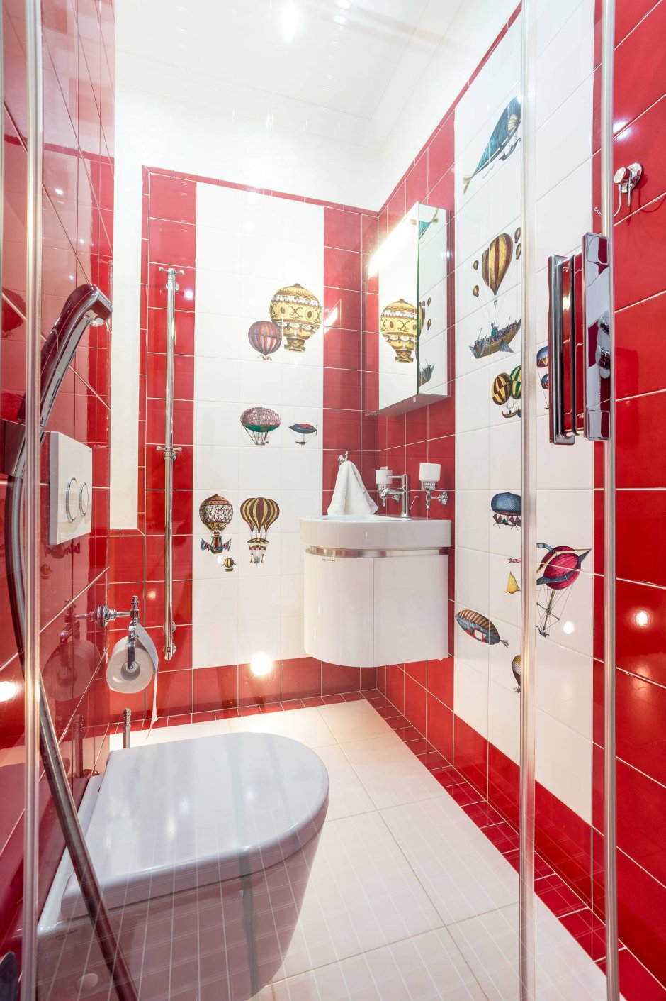 Ванная комната в Красном стиле