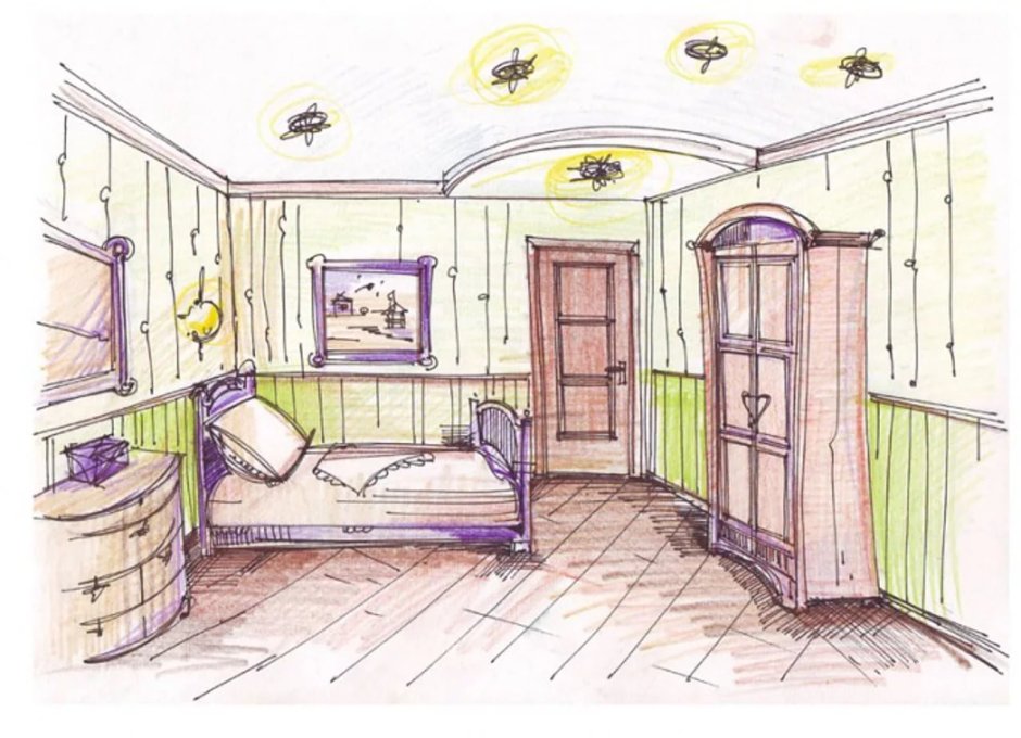 Схематичное изображение комнаты