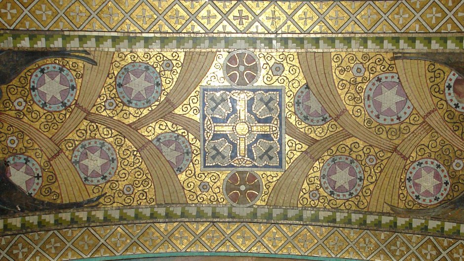 Абрамцево мозаичный пол в храме
