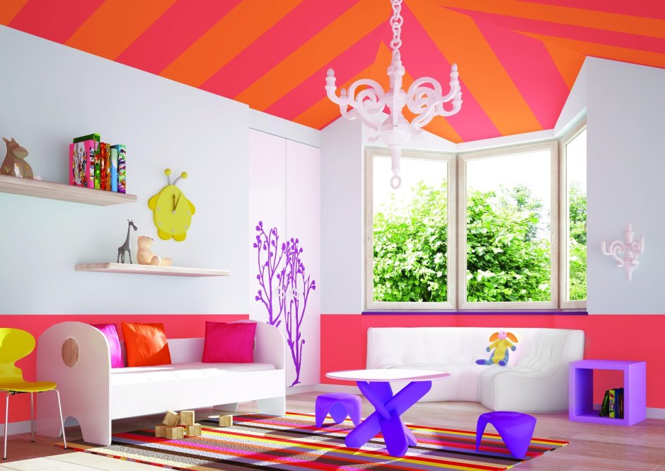 Палитра цветов для интерьера детской комнаты