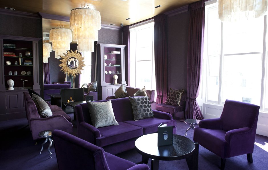 Дизайн комнаты в фиолетовых тонах
