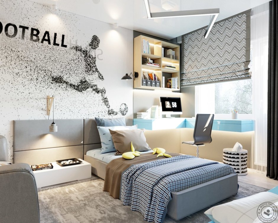Стильный интерьер комнаты для подростка