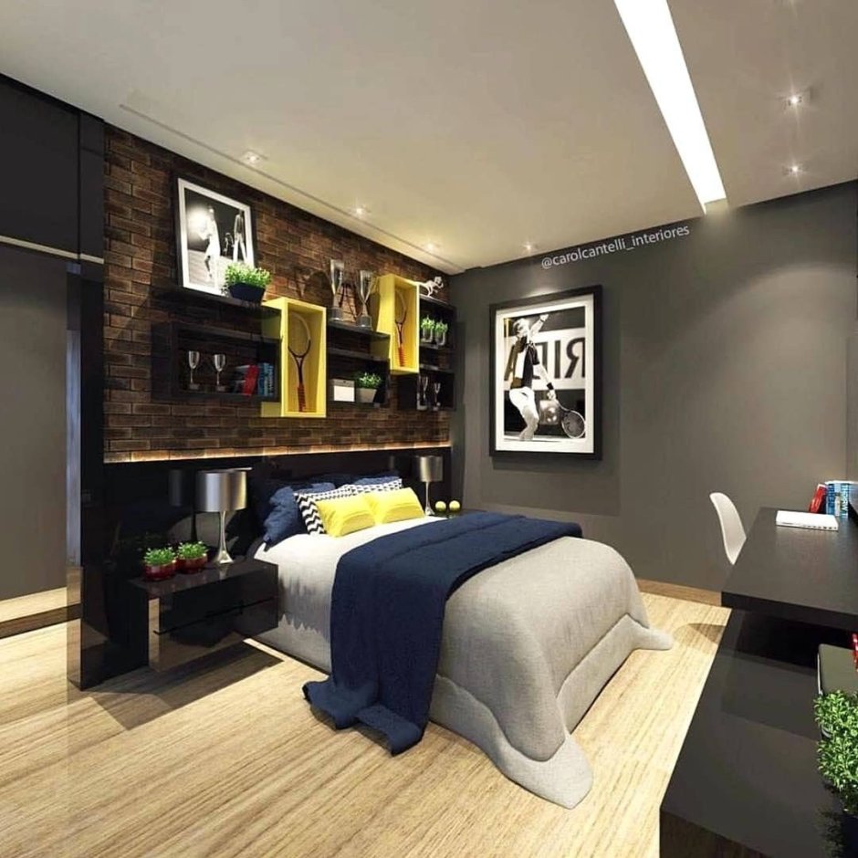 Детская комната для мальчика в стиле лофт Индастриал