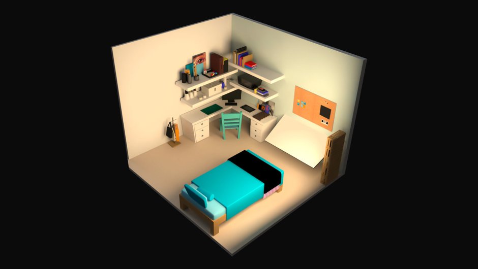 Low Poly комната