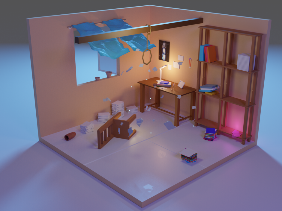 Blender модель комнаты