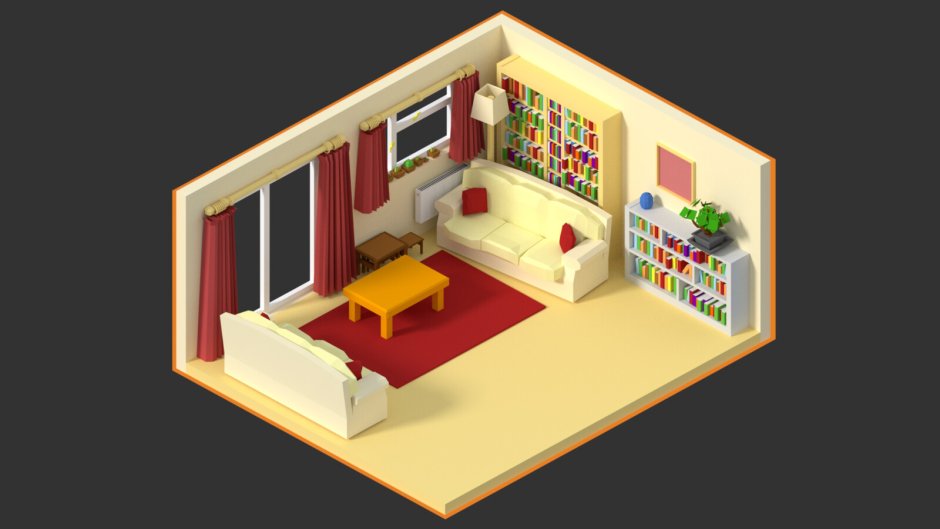 Low Poly рум
