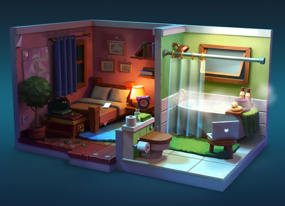 Blender комната