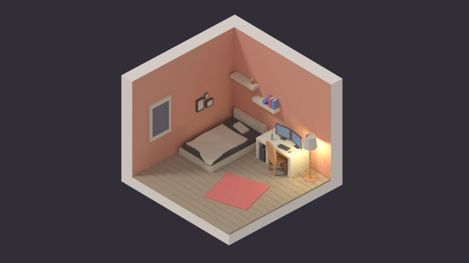 Blender модель комнаты