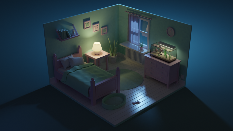 Blender 3d комната