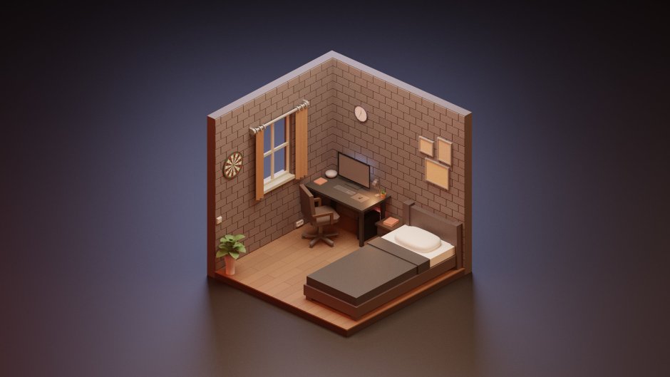 Комната isometric 3d