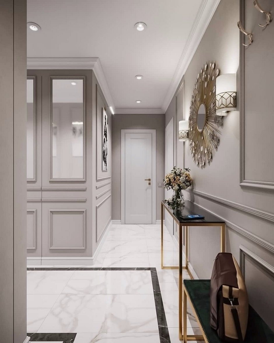Светлая прихожая в современном стиле