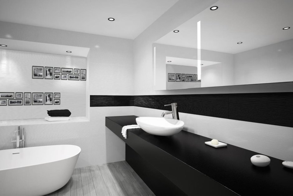 Декор белой ванной комнаты
