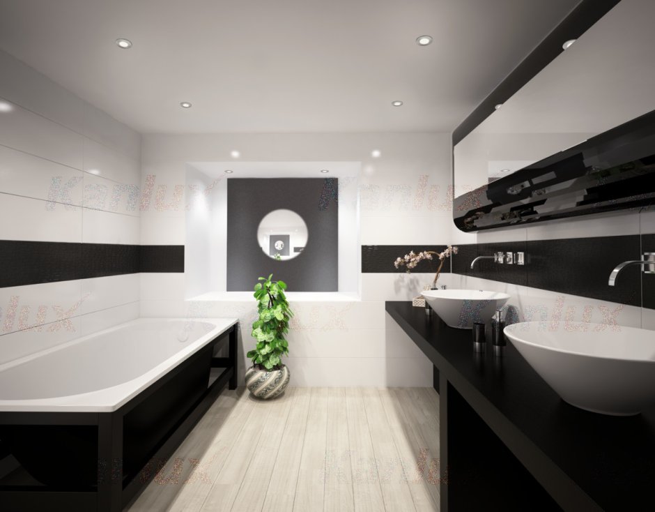 Black White Modern Bathrooms