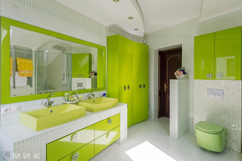 Зеленая плитка для ванной комнаты (73 фото)