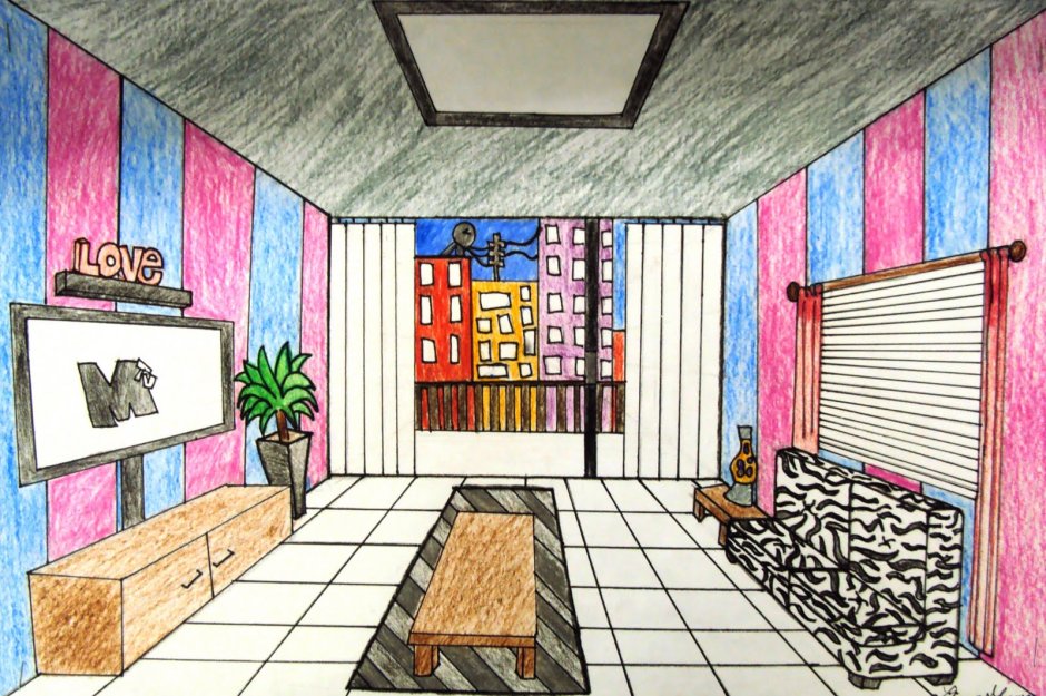 Графический рисунок комнаты