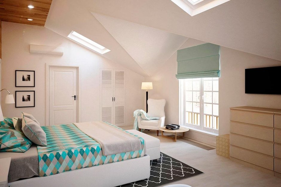 Красивый дом внутри спальня