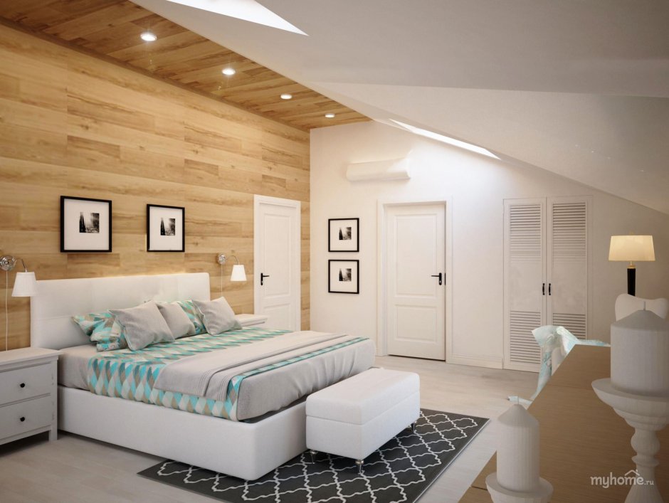 Дизайн спальни в частном доме