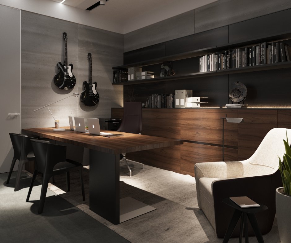 Дизайн домашнего кабинета в современном стиле (67 фото)