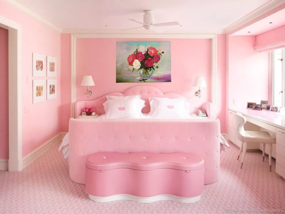 Детская ванная комната розовая