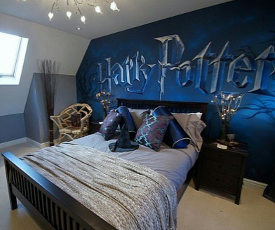 Детская комната в стиле Гарри Поттера Слизерин