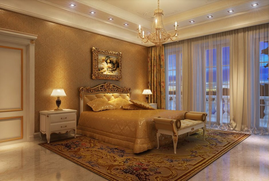Небольшая спальня в классическом стиле