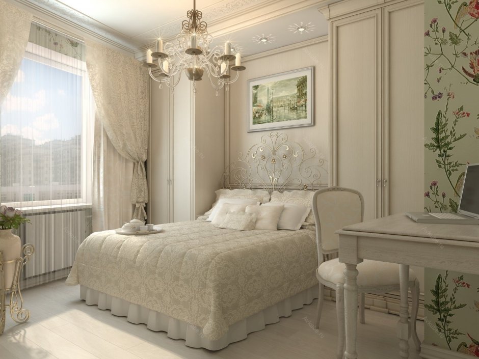 Спальня в классическом стиле в квартире