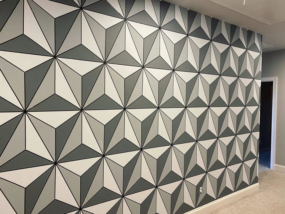 Геометрический декор стен