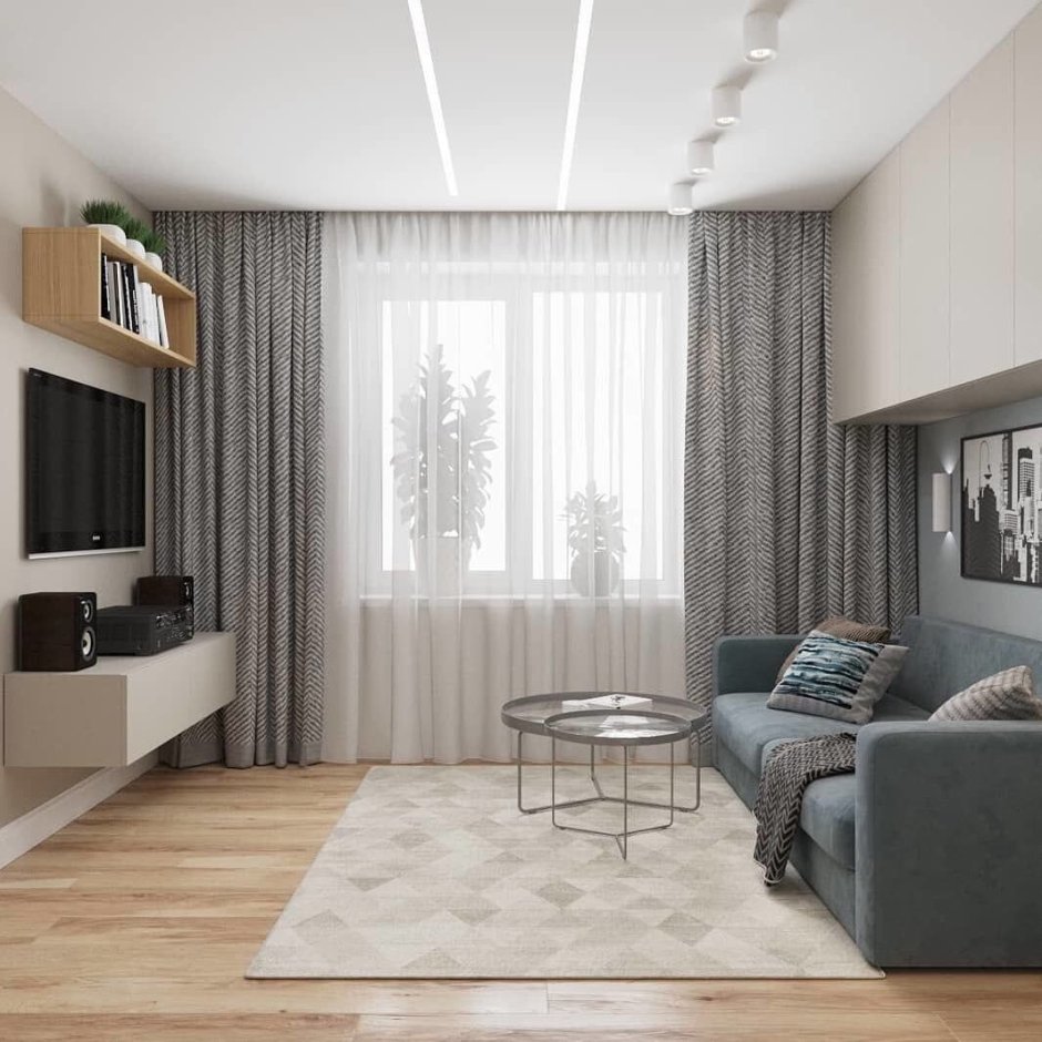 Дизайн интерьера квартиры двухкомнатной