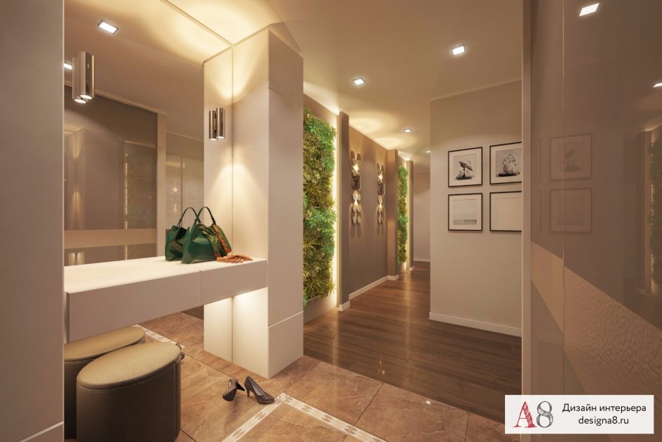 Интерьер коридора в двухкомнатной квартире