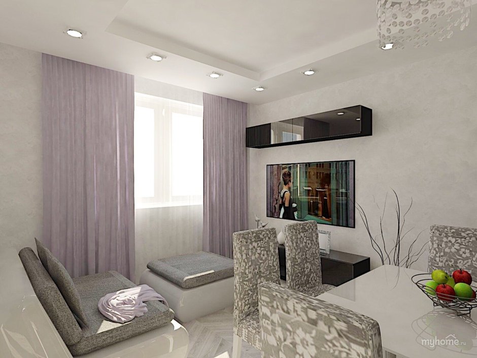 Гостиная интерьер брежневка