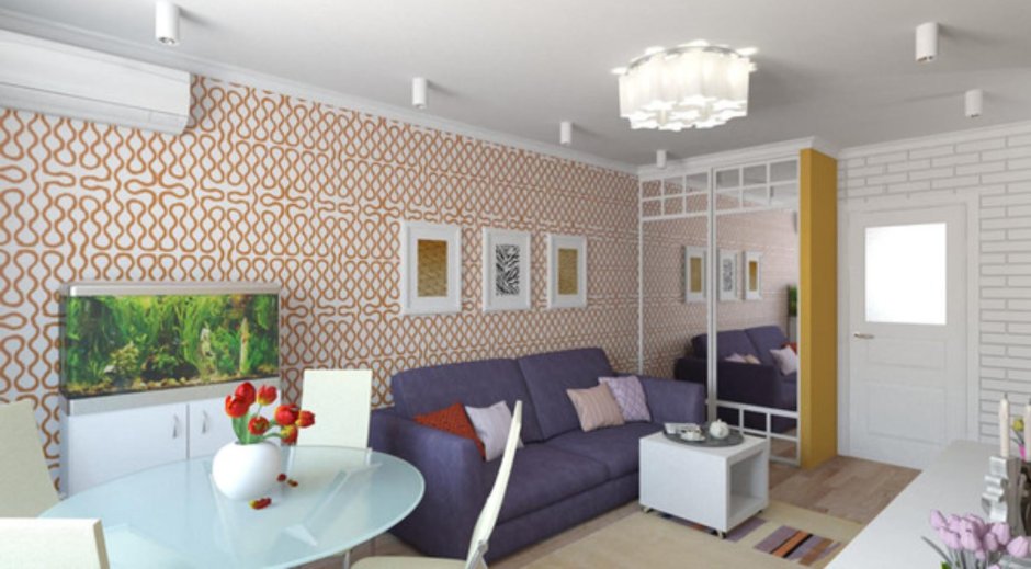 Интерьер двухкомнатной брежневки