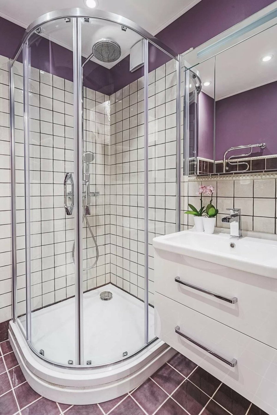 Ванная комната с душевой и ванной 6м2