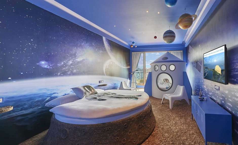 Игровая комната в стиле космос