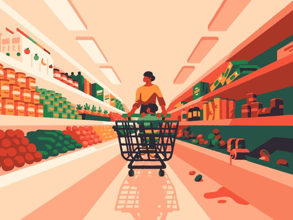 Супермаркет иллюстрация