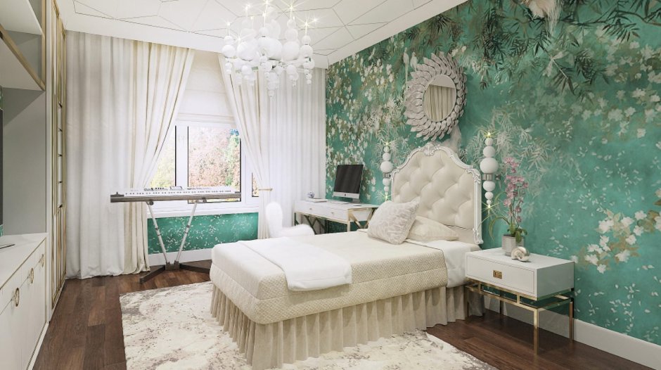 Гостиная Неоклассика изумрудный