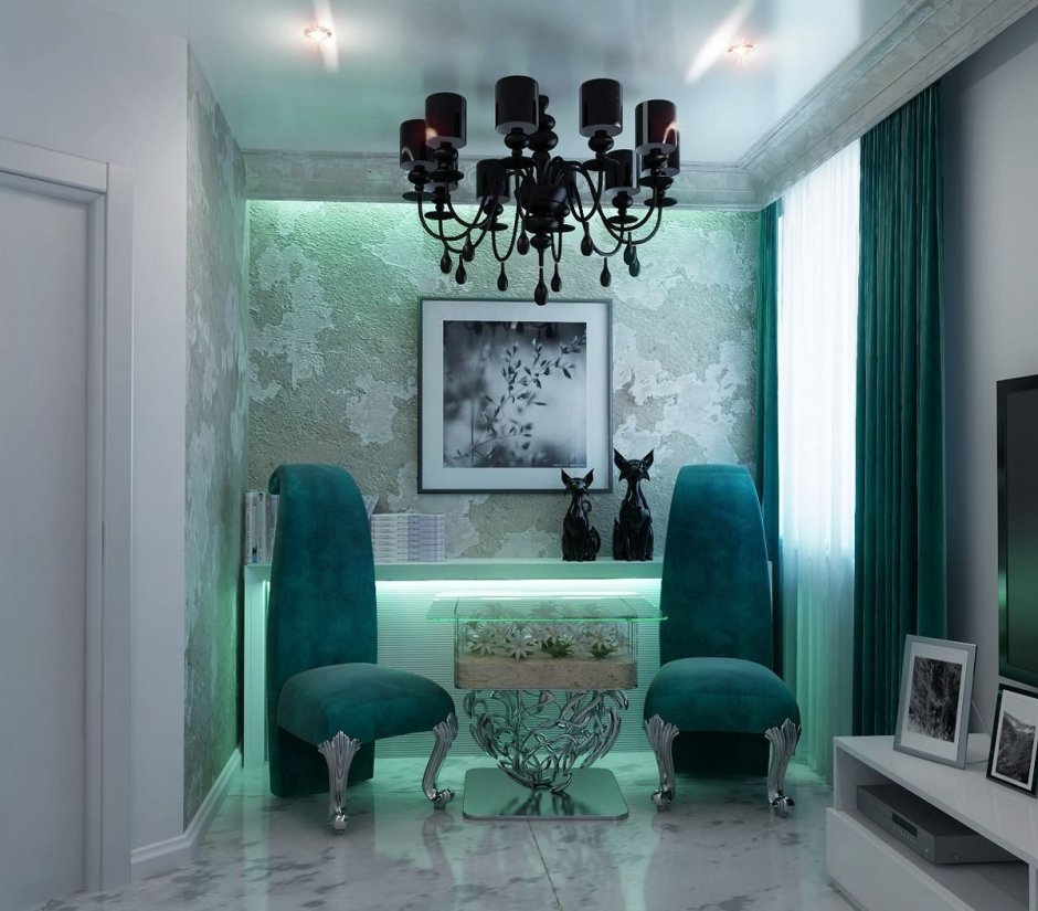 Изумрудный в интерьере