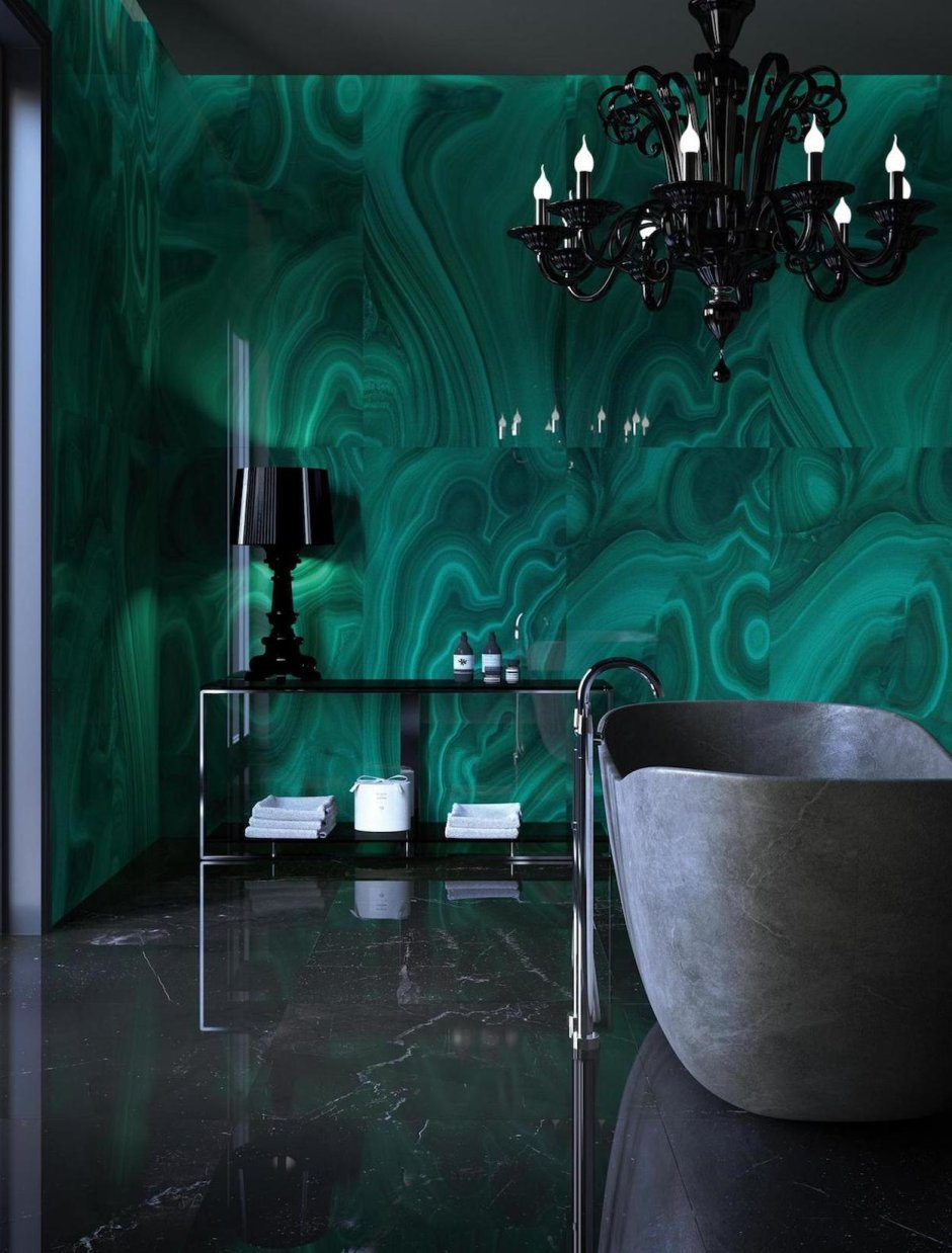 Спальня в зеленых тонах