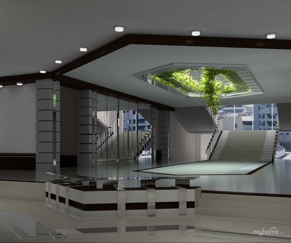 Холл в стиле Хай тек