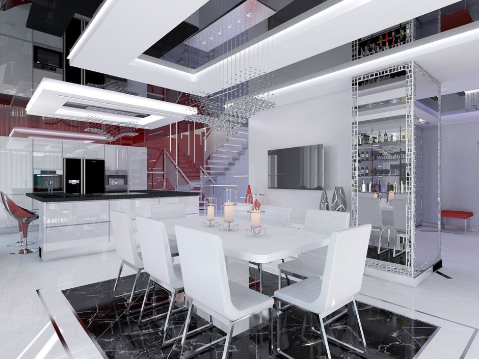 Спальня в стиле Техно