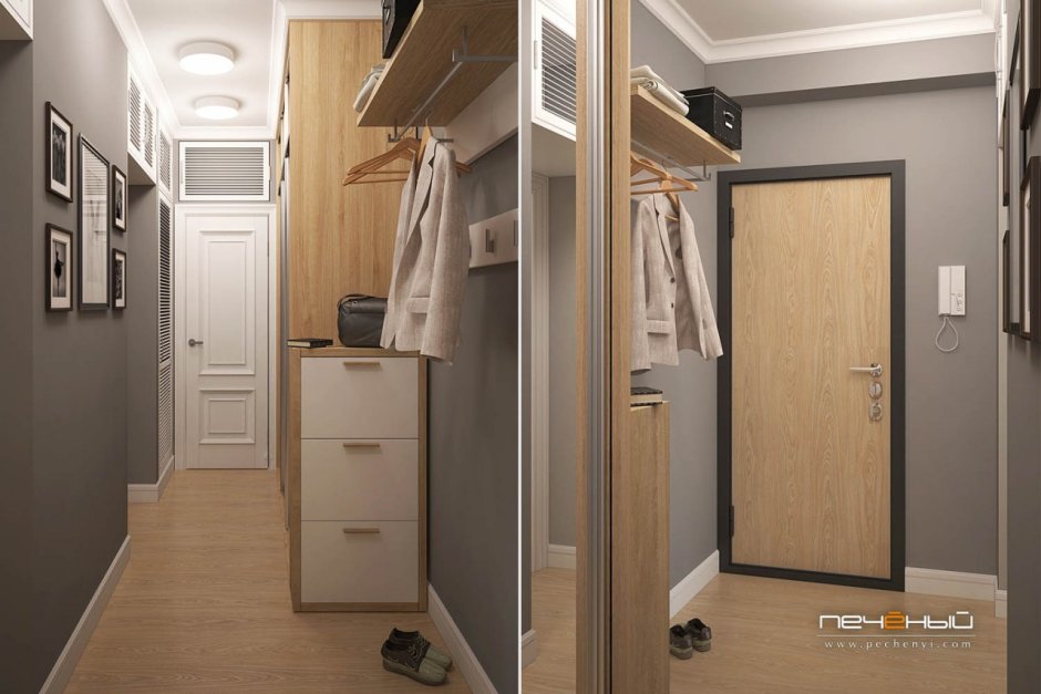 Холодильник в коридоре в однокомнатной квартире дизайн