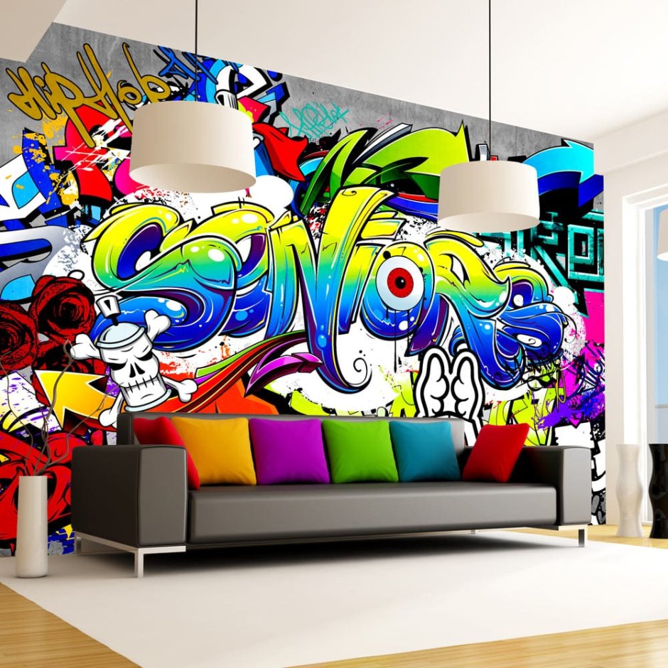 Граффити в интерьере квартиры
