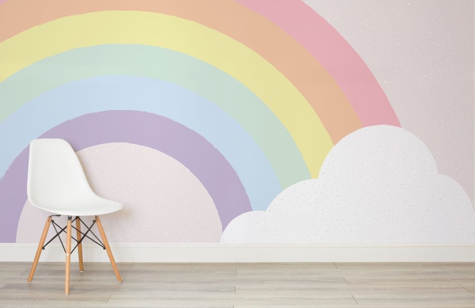 Радужный интерьер детской комнаты