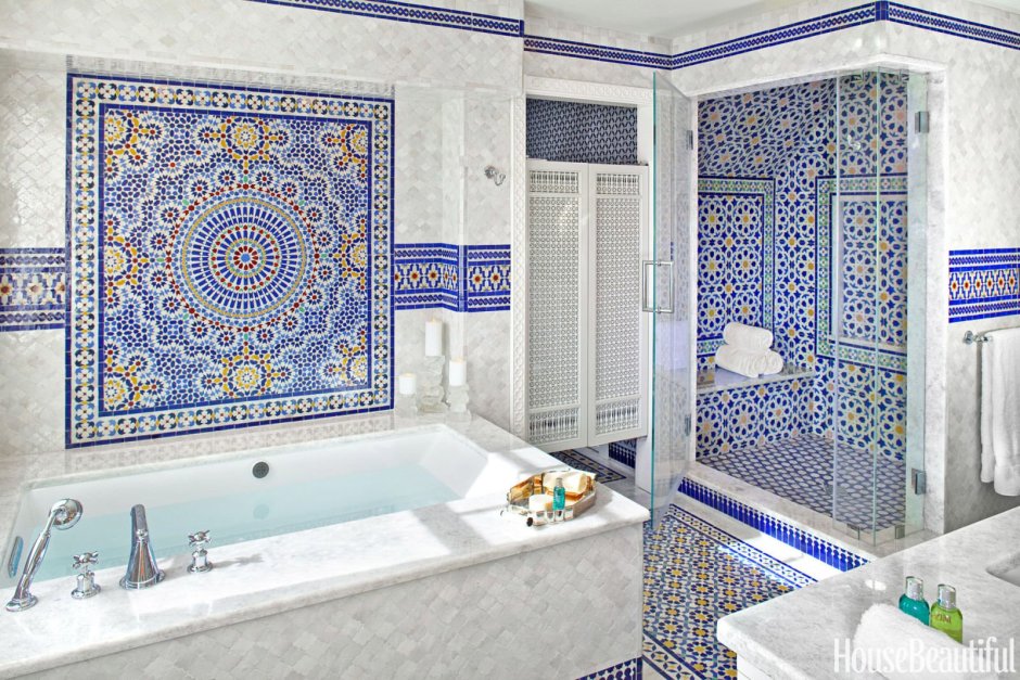 Зеркало в марокканском стиле для ванной