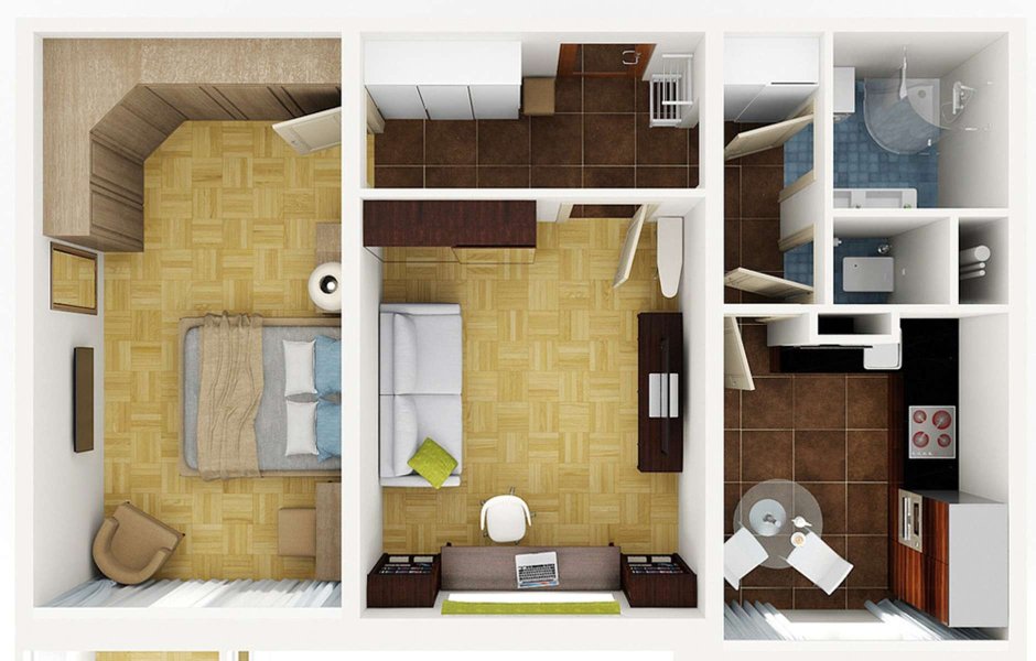 Дизайнер интерьера двухкомнатной квартиры