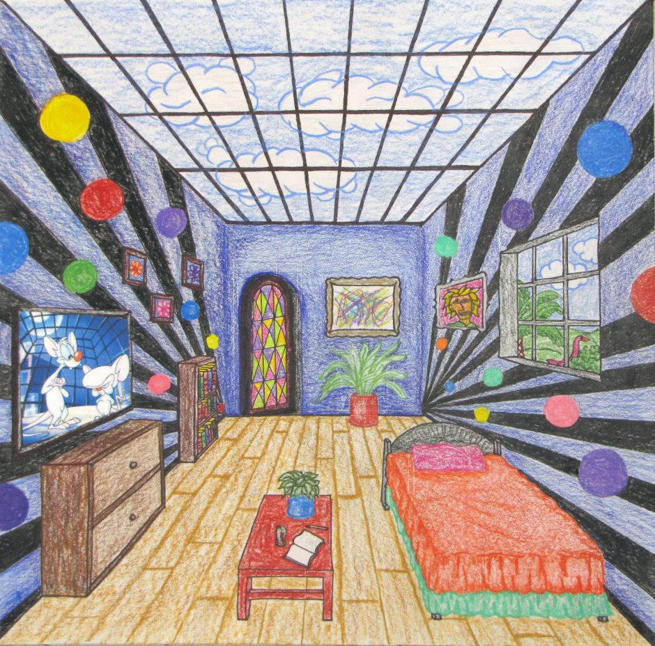 Рисунок комнаты детской для начальной школы