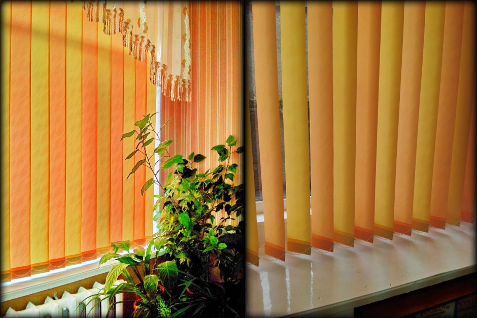 Жалюзи на окна вертикальные цветные тканевые