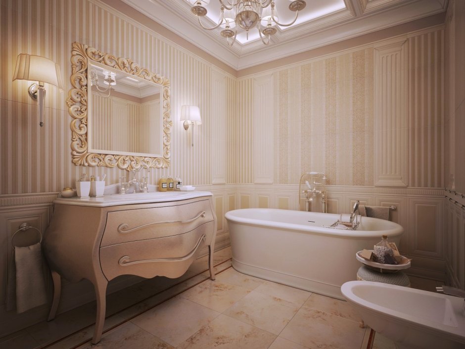 Красивые Ванные комнаты в классическом стиле